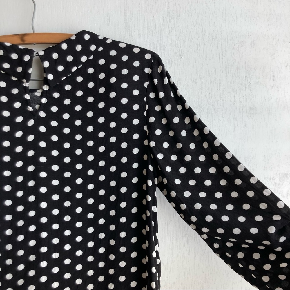 Zara Basic Collection Black With White Polka Dot … - image 7